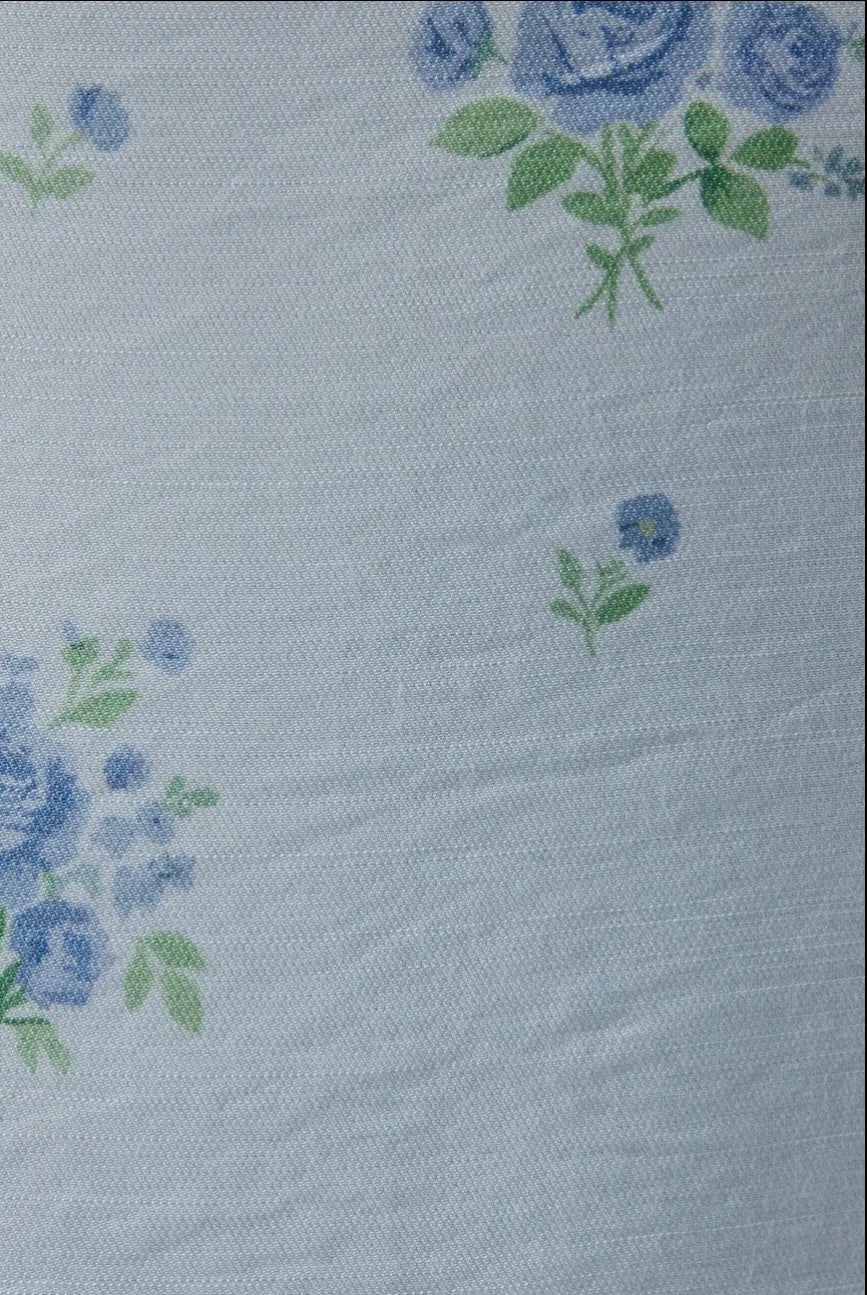 Blue Floral Midi Dress